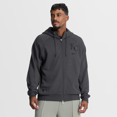 Anthracite Kansas City Royals Nike Authentic Collection Player Raglan Dri-FIT Full-Zip Hoodie