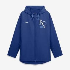 Royal Kansas City Royals Nike Authentic Collection Raglan Therma-FIT Full-Zip Hooded Jacket