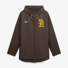 Brown San Diego Padres Nike Authentic Collection Raglan Therma-FIT Full-Zip Hooded Jacket