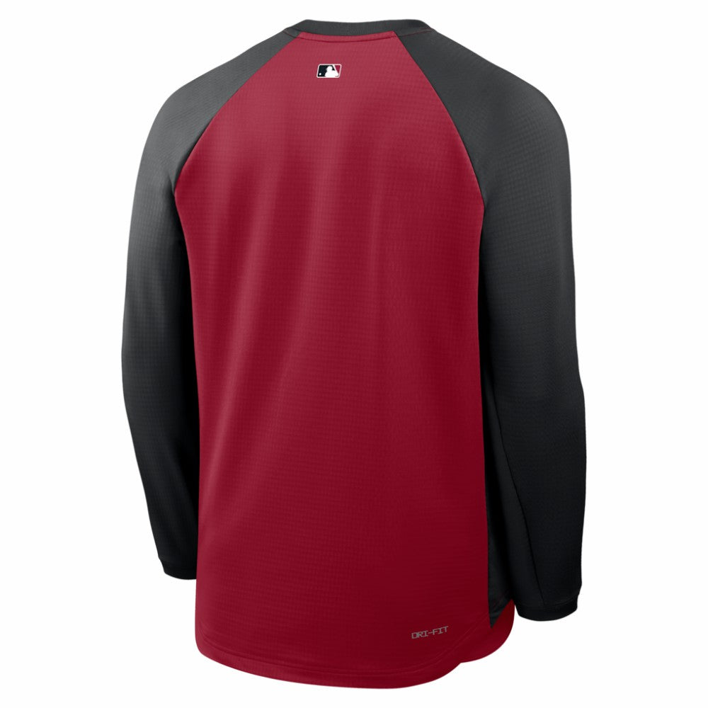 Red Arizona Diamondbacks Nike Authentic Collection Raglan Dri-FIT Sweatshirt