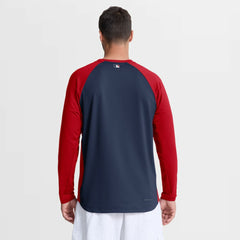 Navy Los Angeles Angels Nike Authentic Collection Raglan Dri-FIT Sweatshirt