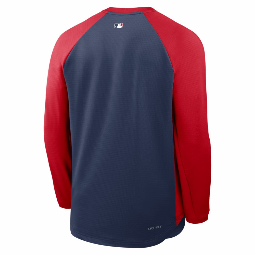 Navy Los Angeles Angels Nike Authentic Collection Raglan Dri-FIT Sweatshirt