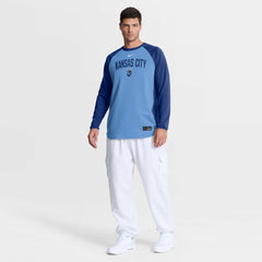Light Blue Kansas City Royals Nike Authentic Collection Raglan Dri-FIT Sweatshirt
