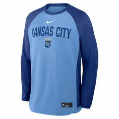 Light Blue Kansas City Royals Nike Authentic Collection Raglan Dri-FIT Sweatshirt