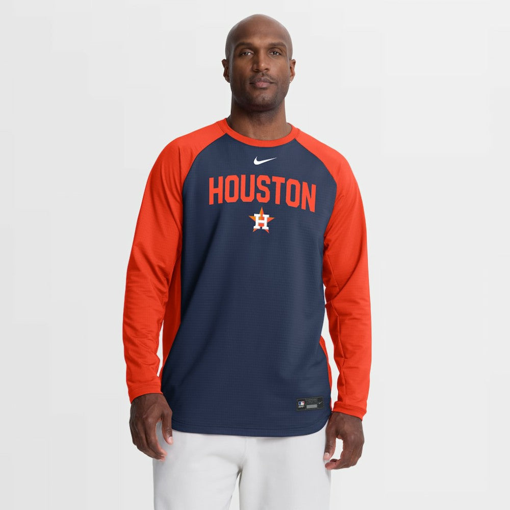 Navy Houston Astros Nike Authentic Collection Raglan Dri-FIT Sweatshirt