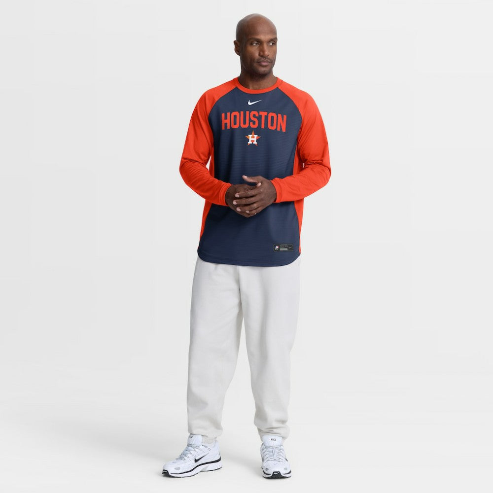 Navy Houston Astros Nike Authentic Collection Raglan Dri-FIT Sweatshirt