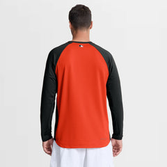 Orange Baltimore Orioles Nike Authentic Collection Raglan Dri-FIT Sweatshirt