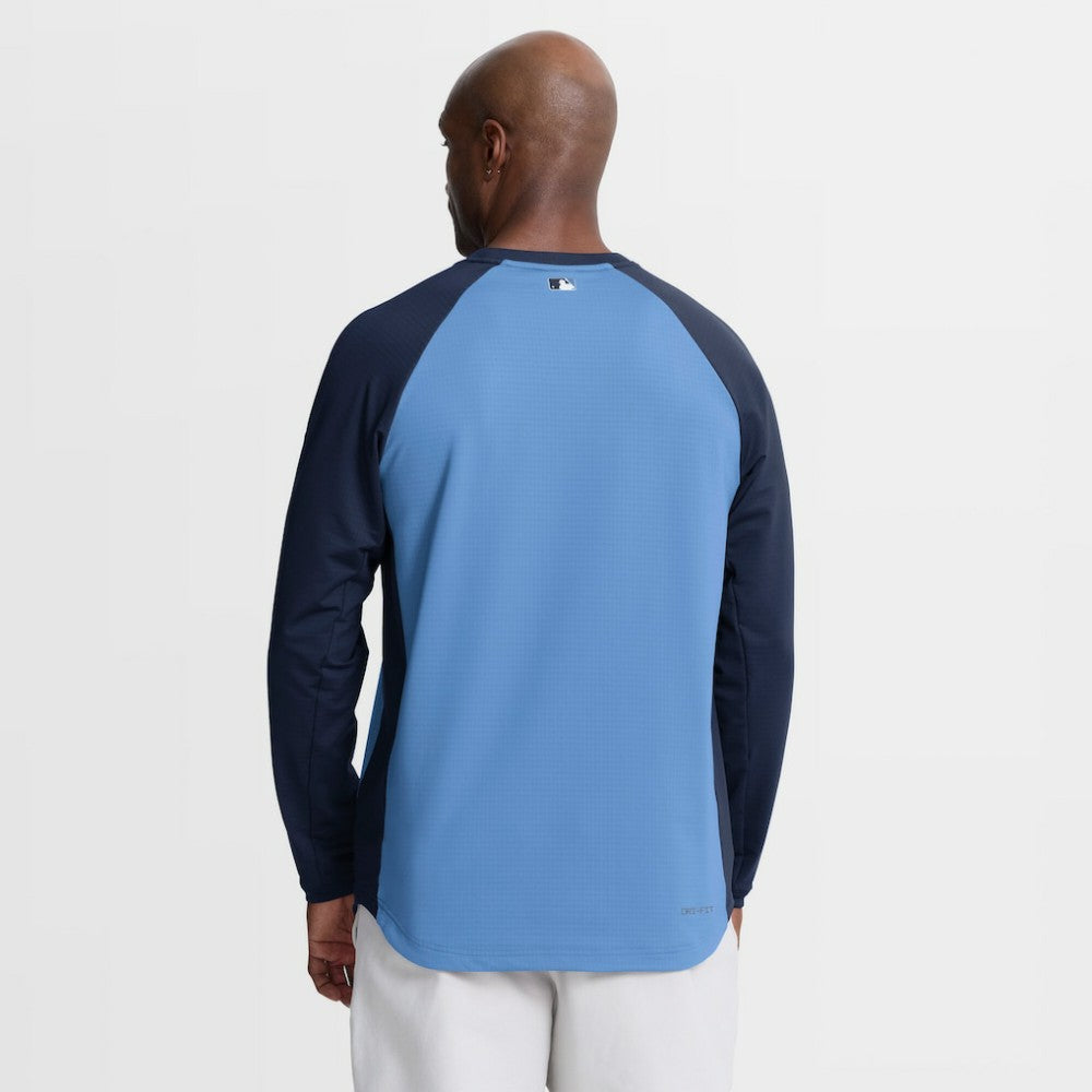 Light Blue Tampa Bay Rays Nike Authentic Collection Raglan Dri-FIT Sweatshirt