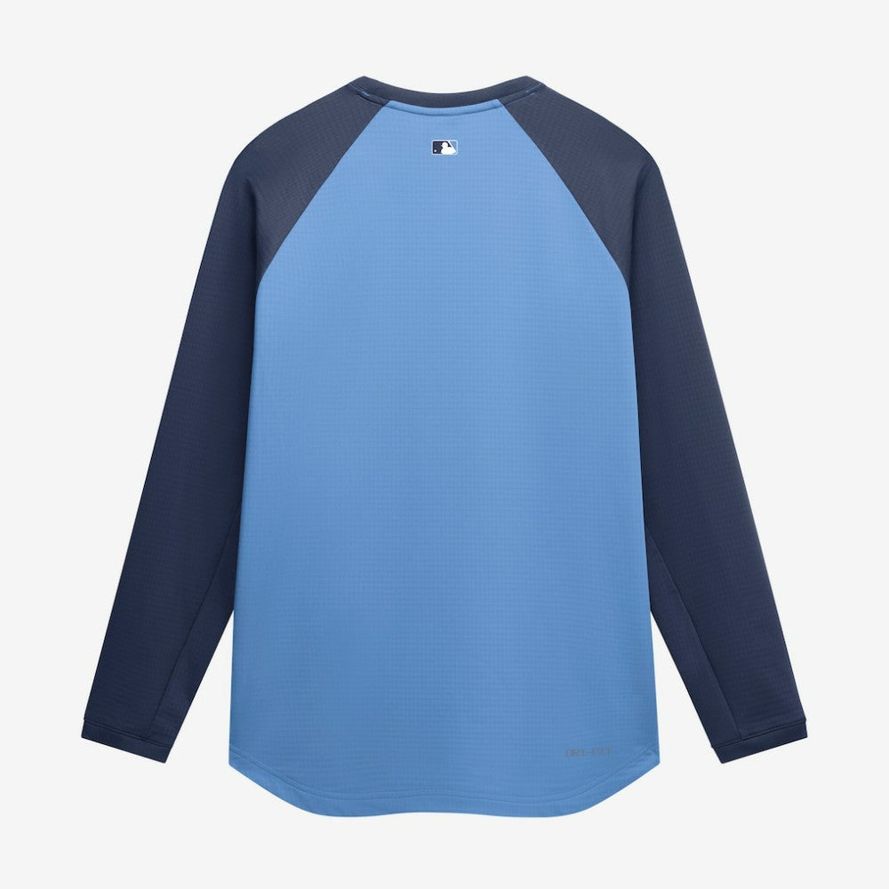 Light Blue Tampa Bay Rays Nike Authentic Collection Raglan Dri-FIT Sweatshirt