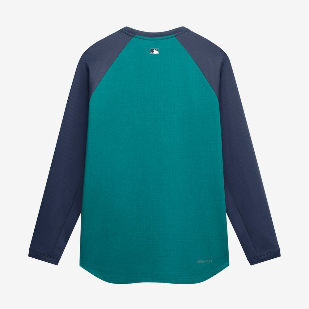 Teal Seattle Mariners Nike Authentic Collection Raglan Dri-FIT Sweatshirt
