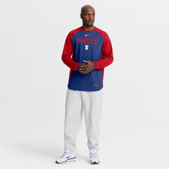 Royal Philadelphia Phillies Nike Authentic Collection Raglan Dri-FIT Sweatshirt