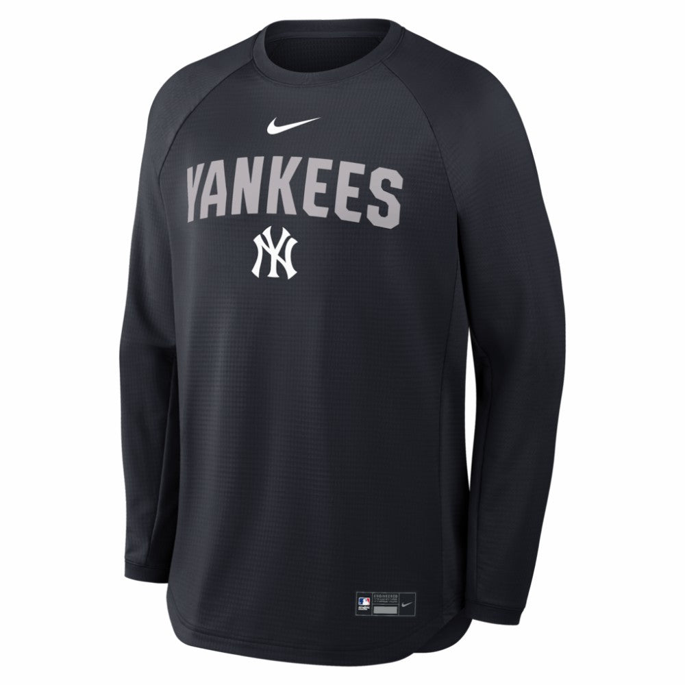 Navy New York Yankees Nike Authentic Collection Raglan Dri-FIT Sweatshirt
