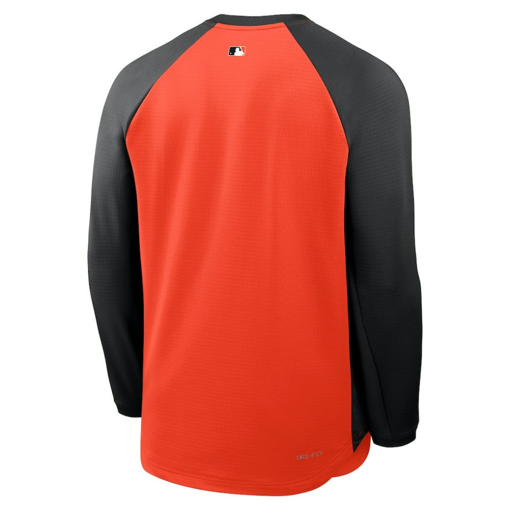 Orange San Francisco Giants Nike Authentic Collection Raglan Dri-FIT Sweatshirt