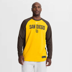 Gold San Diego Padres Nike Authentic Collection Raglan Dri-FIT Sweatshirt