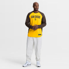 Gold San Diego Padres Nike Authentic Collection Raglan Dri-FIT Sweatshirt