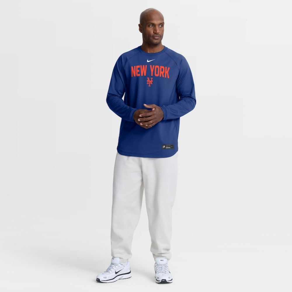 Royal New York Mets Nike Authentic Collection Raglan Dri-FIT Sweatshirt