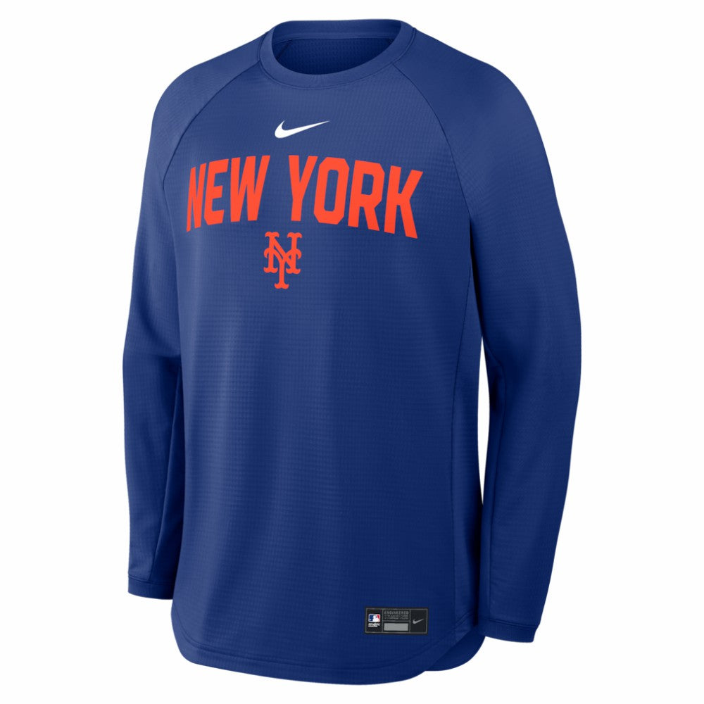 Royal New York Mets Nike Authentic Collection Raglan Dri-FIT Sweatshirt