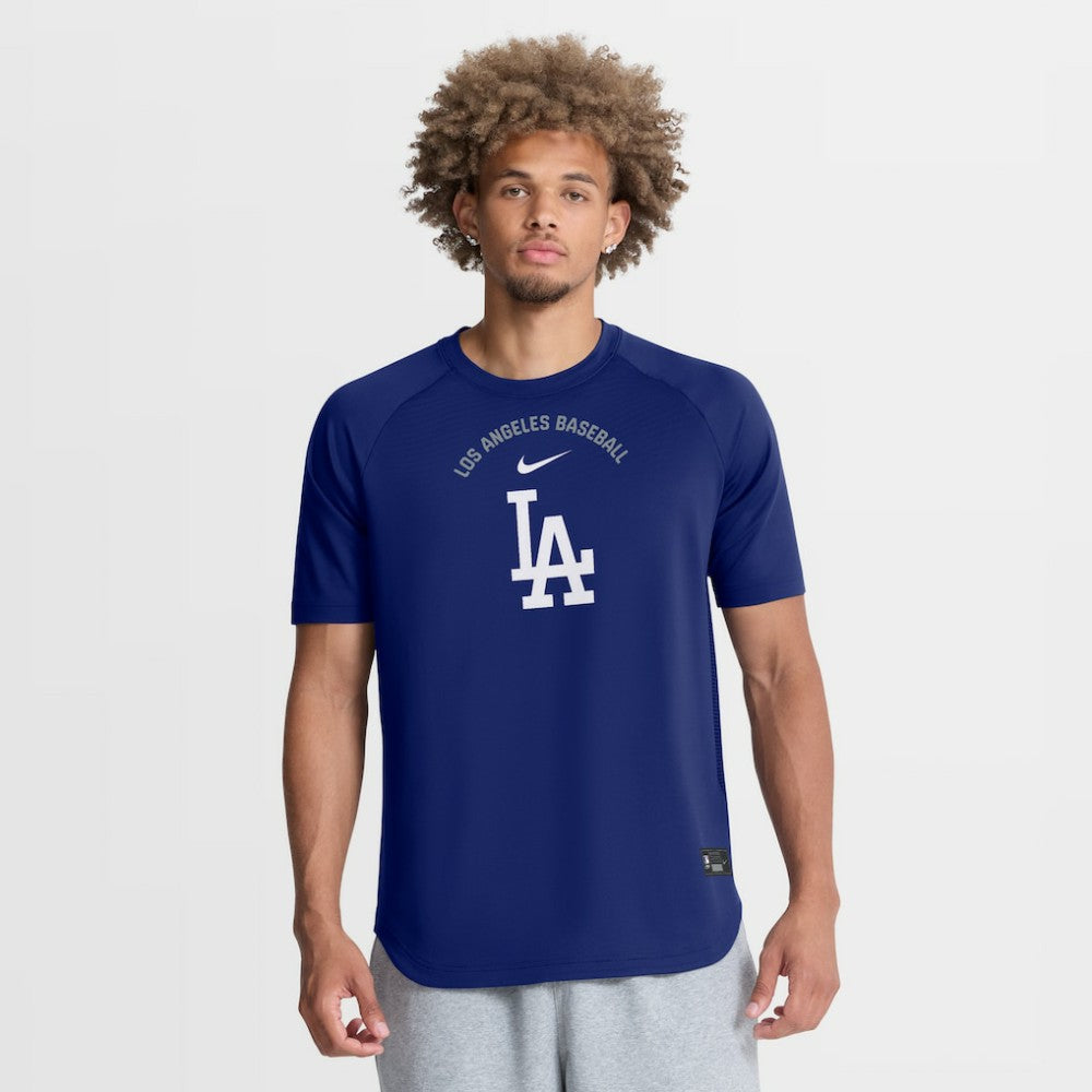 Royal Los Angeles Dodgers Nike Authentic Collection Batting Practice Pre-Game Raglan Dri-FIT Top