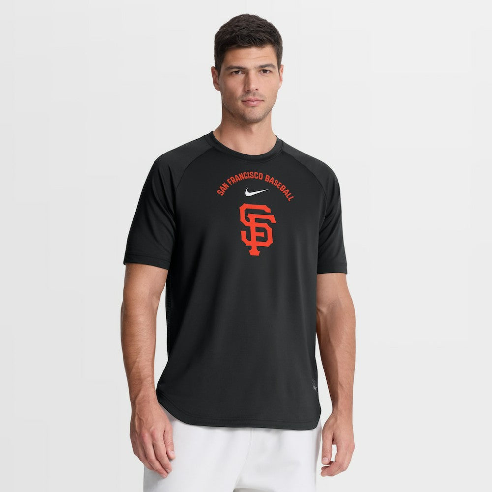 Black San Francisco Giants Nike Authentic Collection Batting Practice Pre-Game Raglan Dri-FIT Top
