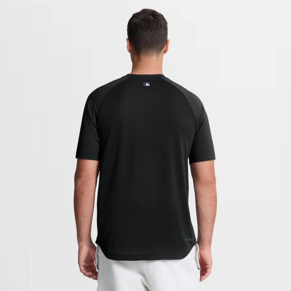 Black Los Angeles Dodgers Nike Authentic Collection Batting Practice Pre-Game Raglan Dri-FIT Top
