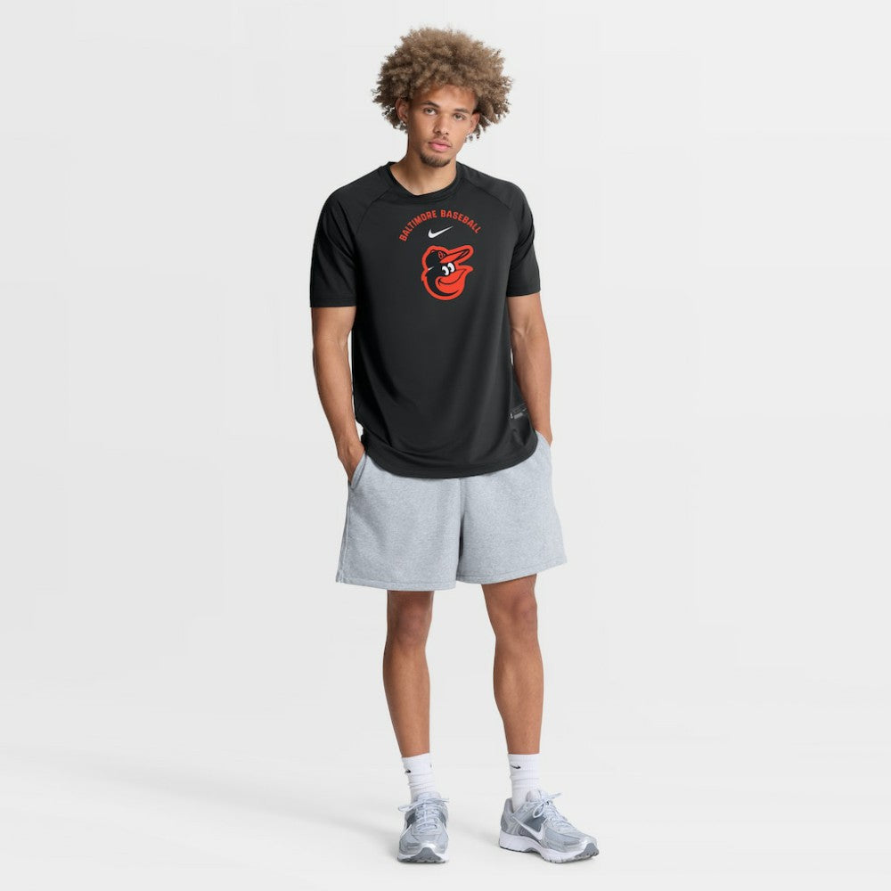 Black Baltimore Orioles Nike Authentic Collection Batting Practice Pre-Game Raglan Dri-FIT Top