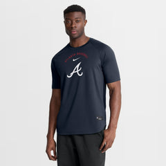Blue Atlanta Braves Nike Authentic Collection Batting Practice Pre-Game Raglan Dri-FIT Top