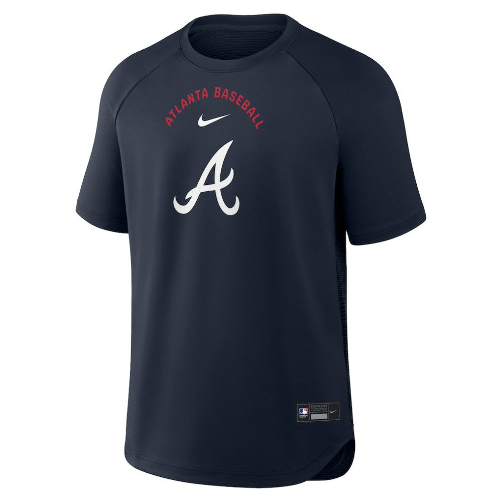 Blue Atlanta Braves Nike Authentic Collection Batting Practice Pre-Game Raglan Dri-FIT Top