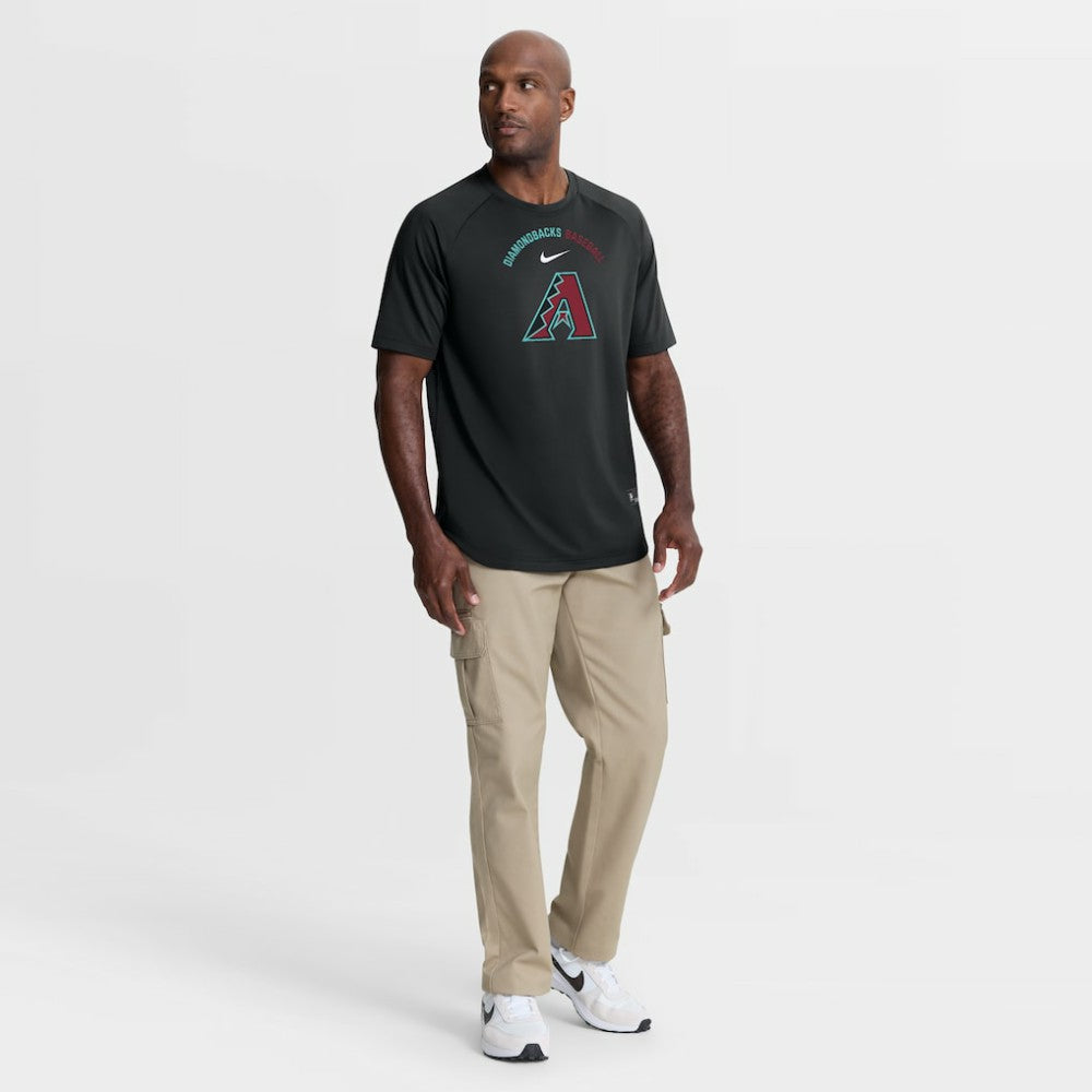 Black Arizona Diamondbacks Nike Authentic Collection Batting Practice Pre-Game Raglan Dri-FIT Top
