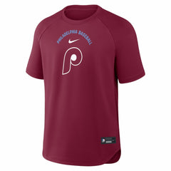 Burgundy Philadelphia Phillies Nike Authentic Collection Batting Practice Pre-Game Raglan Dri-FIT Top