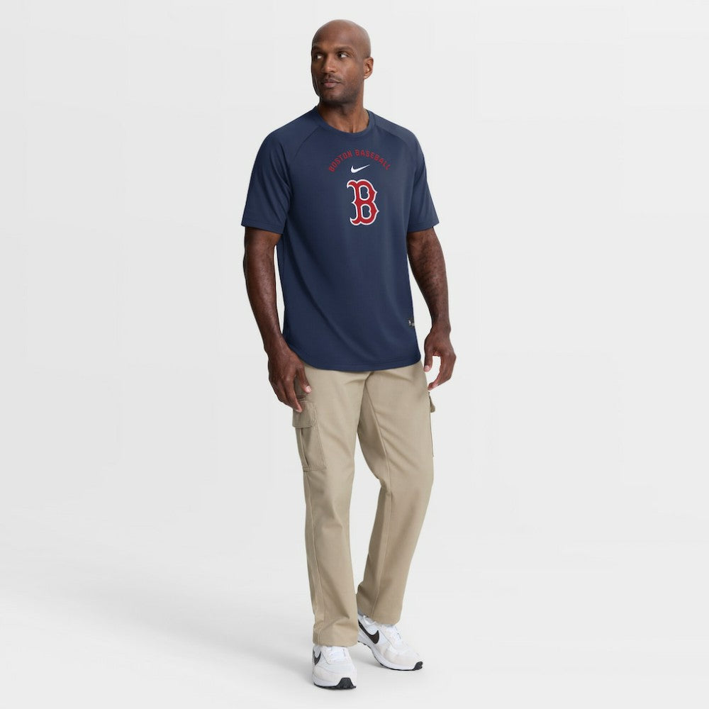 Navy Boston Red Sox Nike Authentic Collection Batting Practice Pre-Game Raglan Dri-FIT Top