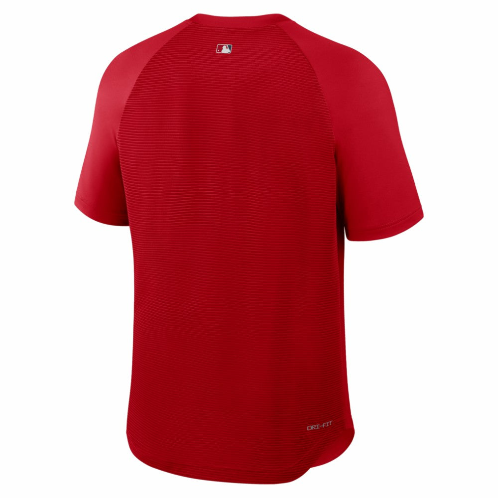 Red Los Angeles Angels Nike Authentic Collection Batting Practice Pre-Game Raglan Dri-FIT Top