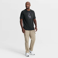 Black Colorado Rockies Nike Authentic Collection Batting Practice Pre-Game Raglan Dri-FIT Top