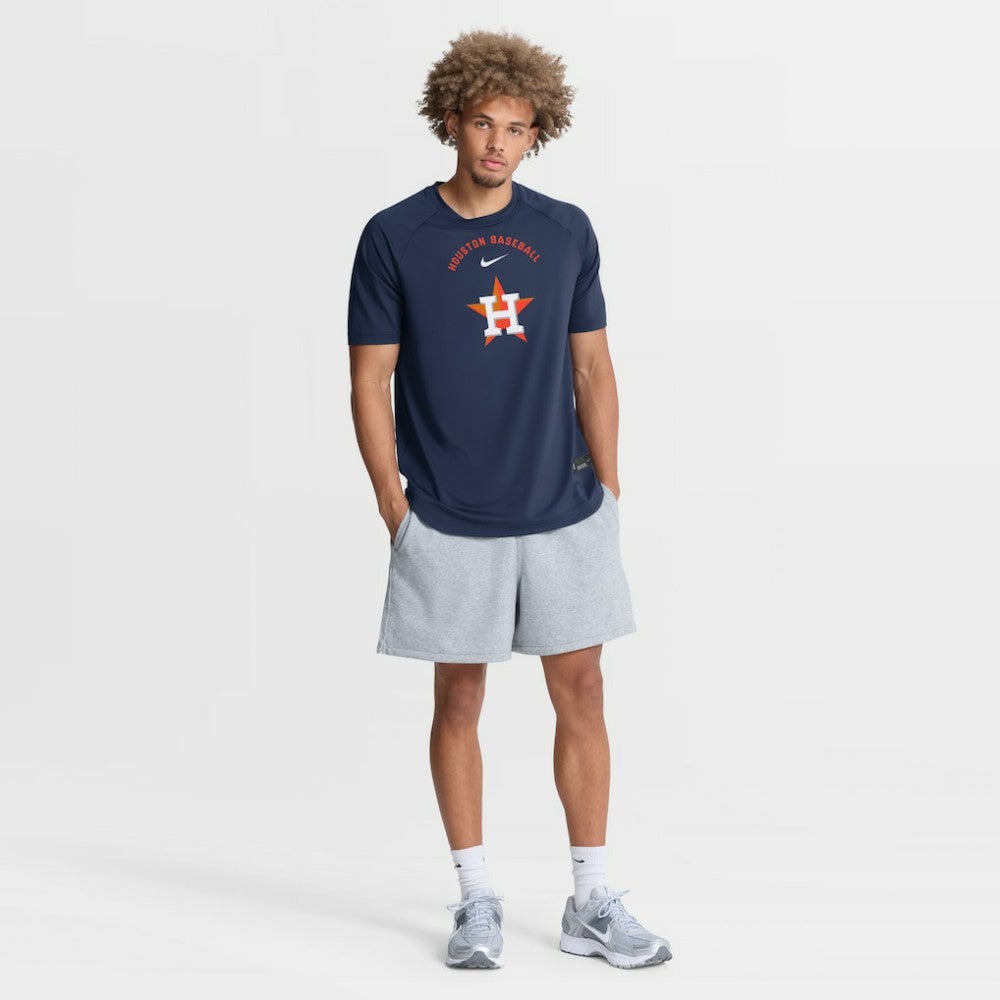 Navy Houston Astros Nike Authentic Collection Batting Practice Pre-Game Raglan Dri-FIT Top