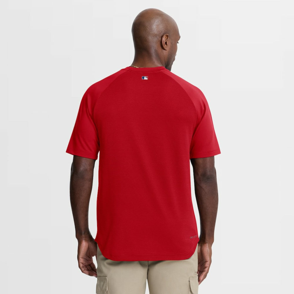 Red Philadelphia Phillies Nike Authentic Collection Batting Practice Pre-Game Raglan Dri-FIT Top
