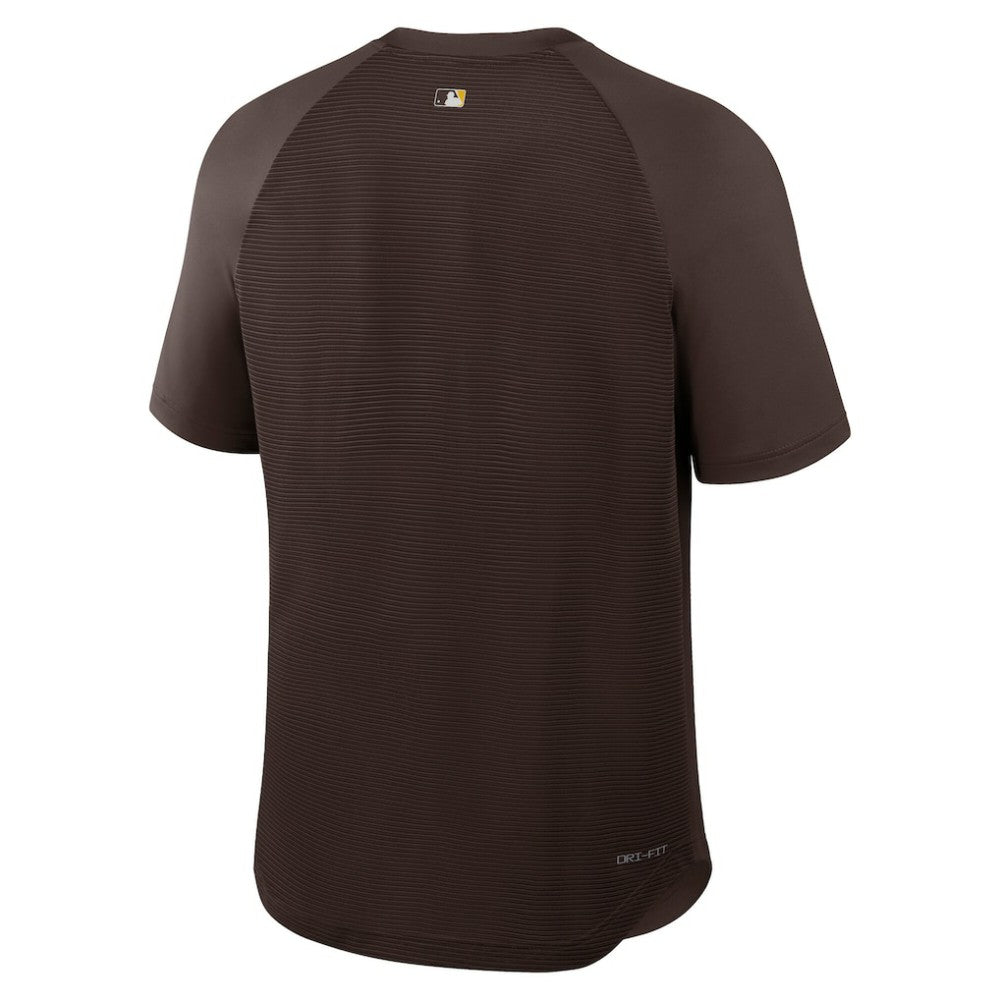 Brown San Diego Padres Nike Authentic Collection Batting Practice Pre-Game Raglan Dri-FIT Top