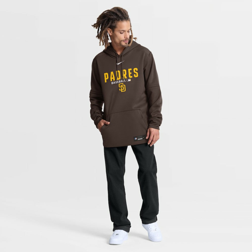 Brown San Diego Padres Nike Authentic Collection Therma-FIT Hoodie