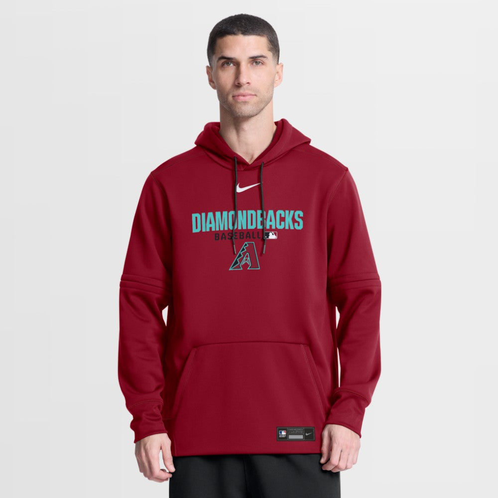 Red Arizona Diamondbacks Nike Authentic Collection Therma-FIT Hoodie