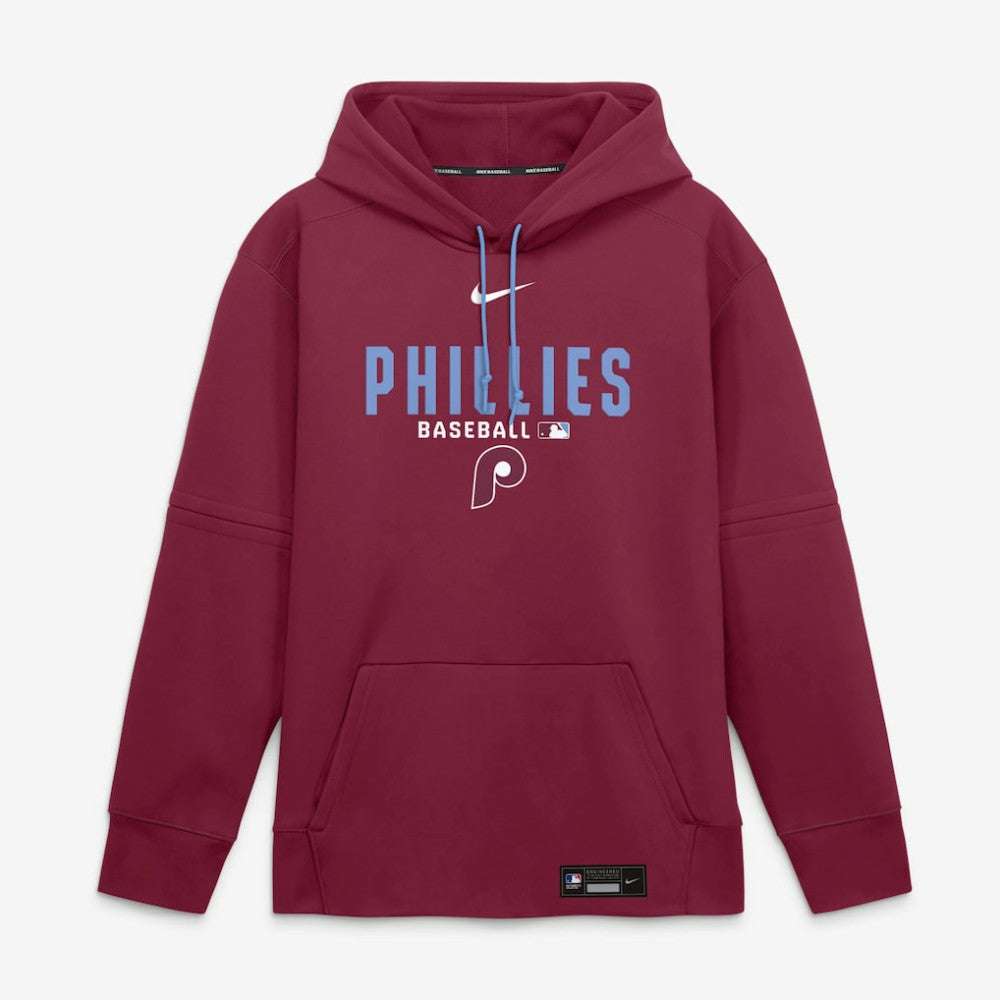 Burgundy Philadelphia Phillies Nike Authentic Collection Therma-FIT Hoodie