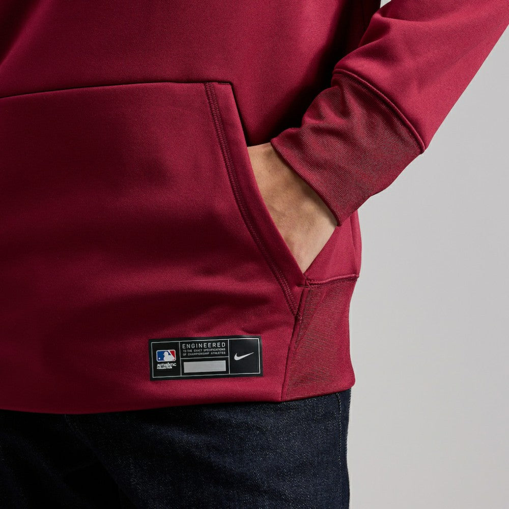 Burgundy Philadelphia Phillies Nike Authentic Collection Therma-FIT Hoodie