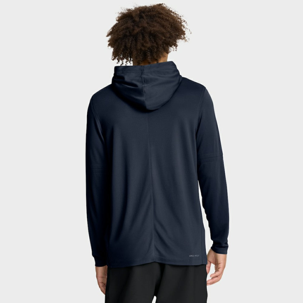 Navy Atlanta Braves Nike Authentic Collection Dri-FIT Long Sleeve Hooded T-Shirt