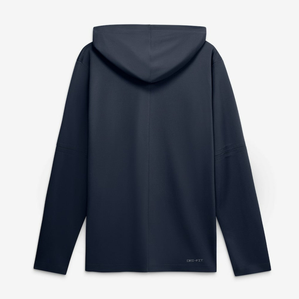Navy Atlanta Braves Nike Authentic Collection Dri-FIT Long Sleeve Hooded T-Shirt