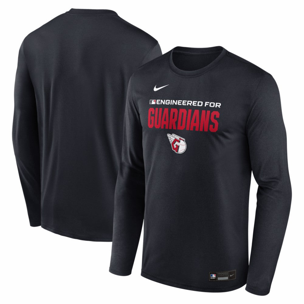 Black Cleveland Guardians Nike Authentic Collection Legend Dri-FIT Long Sleeve T-Shirt