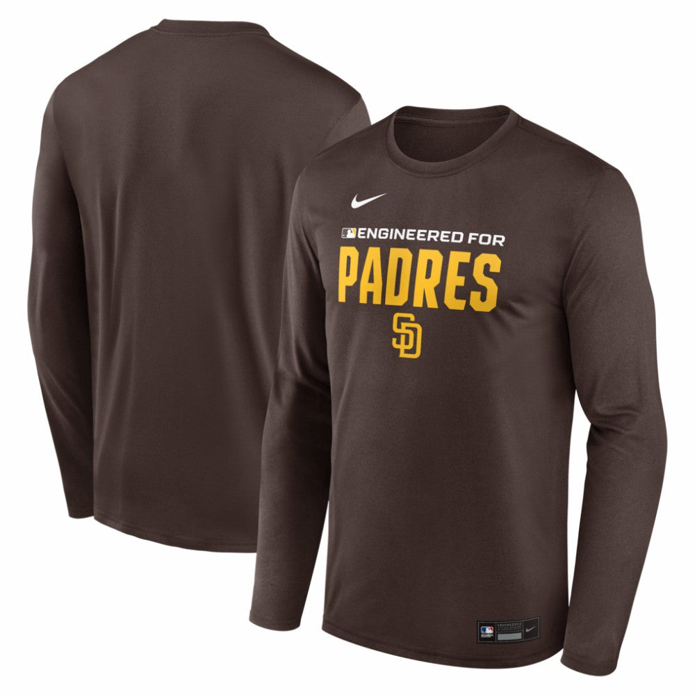 Brown San Diego Padres Nike Authentic Collection Legend Dri-FIT Long Sleeve T-Shirt