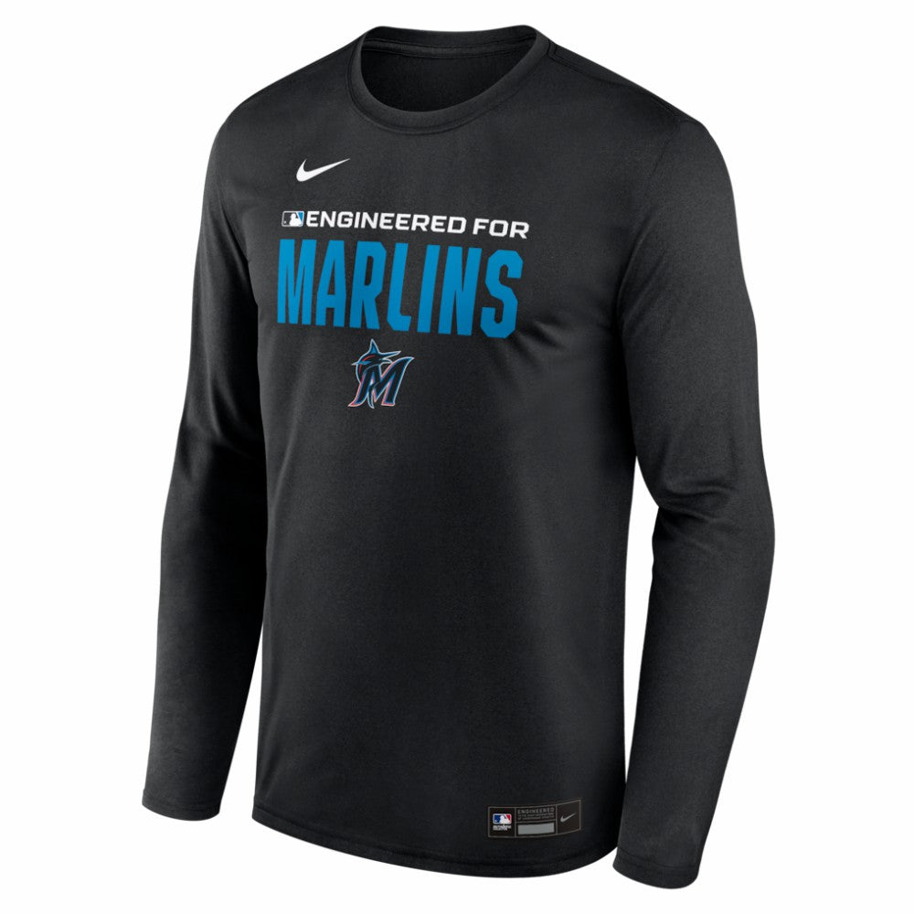 Black Miami Marlins Nike Authentic Collection Legend Dri-FIT Long Sleeve T-Shirt