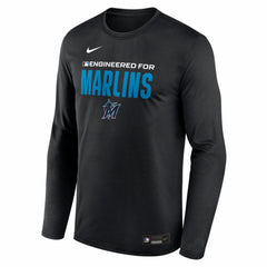 Black Miami Marlins Nike Authentic Collection Legend Dri-FIT Long Sleeve T-Shirt