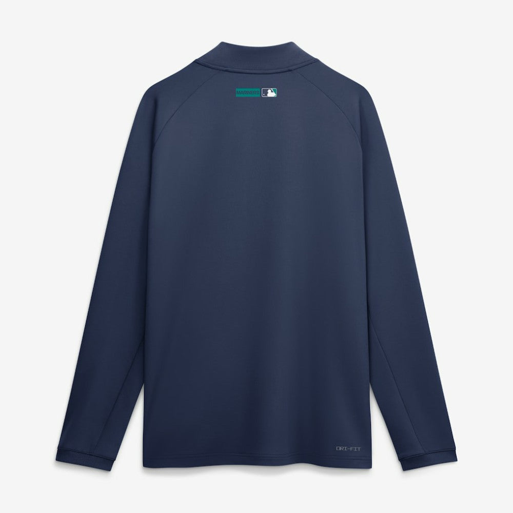 Navy Seattle Mariners Nike Authentic Collection Dri-FIT Raglan Half-Zip Pullover