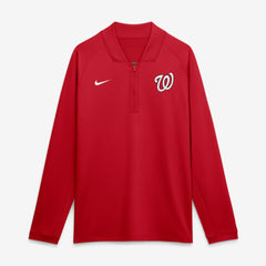 Red Washington Nationals Nike Authentic Collection Dri-FIT Raglan Half-Zip Pullover
