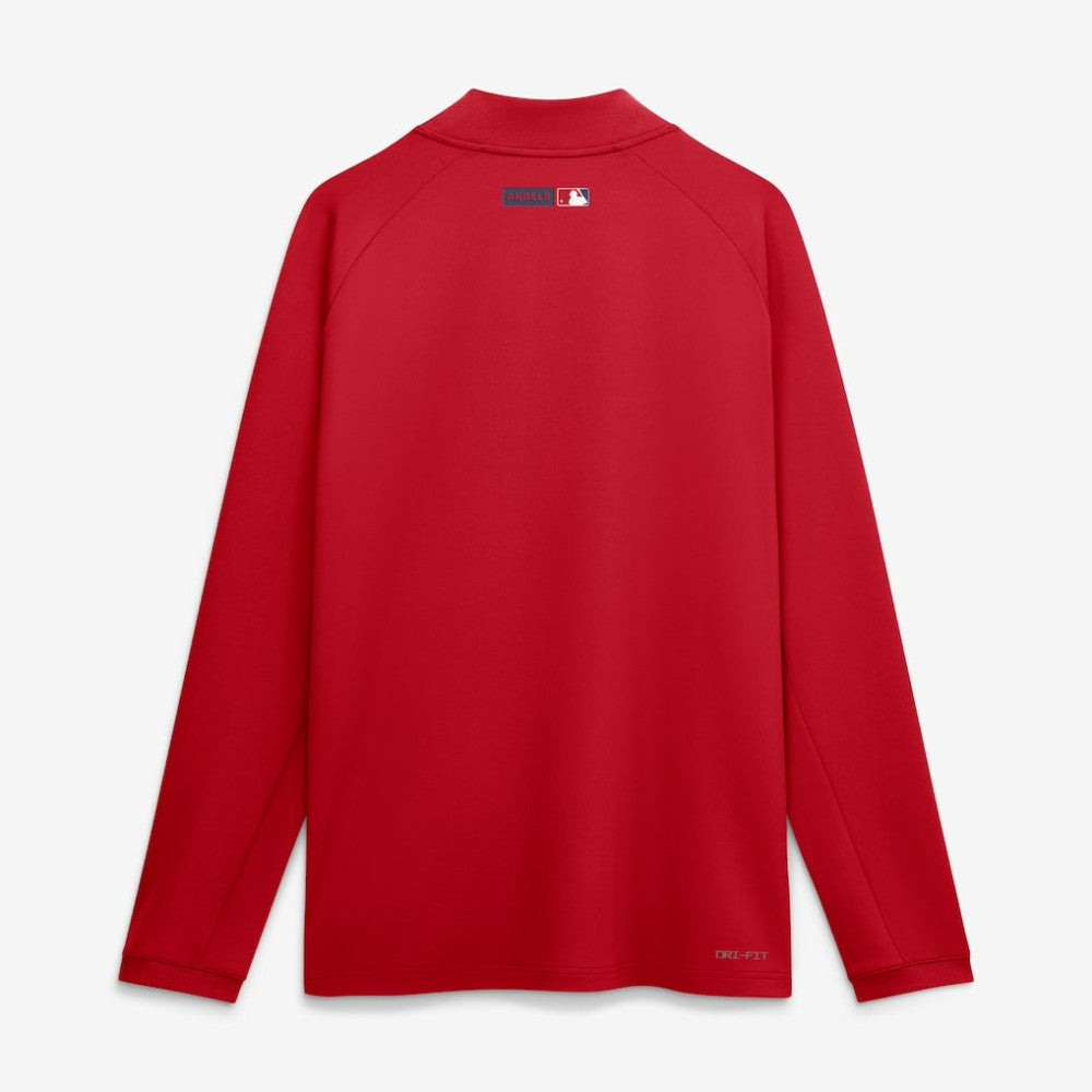 Red Los Angeles Angels Nike Authentic Collection Dri-FIT Raglan Half-Zip Pullover