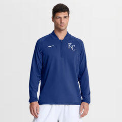 Royal Kansas City Royals Nike Authentic Collection Dri-FIT Raglan Half-Zip Pullover