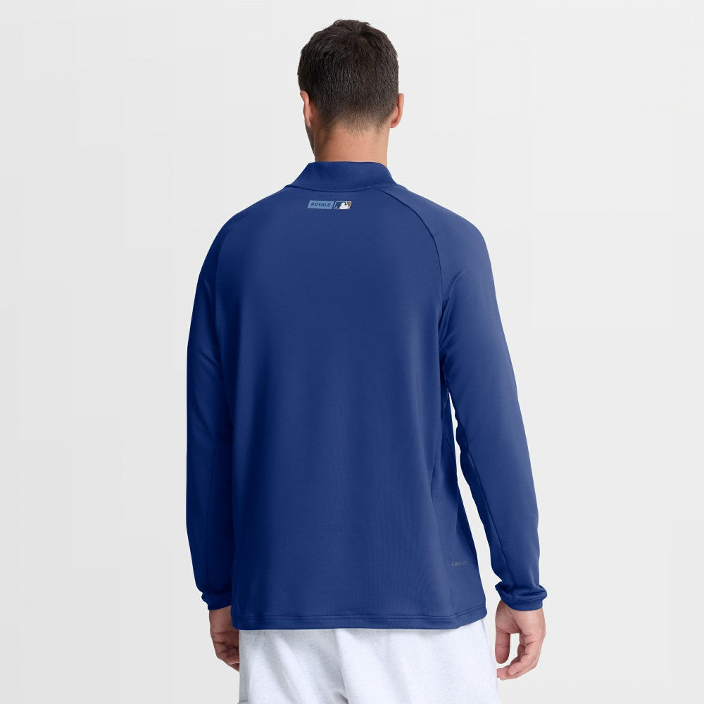 Royal Kansas City Royals Nike Authentic Collection Dri-FIT Raglan Half-Zip Pullover